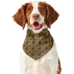 Beige And Black Orthodox Pattern Print Dog Bandana