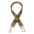 Beige And Black Orthodox Pattern Print Dog Seat Belt