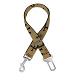 Beige And Black Orthodox Pattern Print Dog Seat Belt