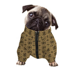 Beige And Black Orthodox Pattern Print Dog Zip Up Jacket