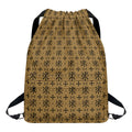 Beige And Black Orthodox Pattern Print Drawstring Backpack