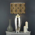 Beige And Black Orthodox Pattern Print Drum Lamp Shade