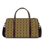 Beige And Black Orthodox Pattern Print Duffle Bag