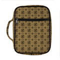 Beige And Black Orthodox Pattern Print Front Pocket Bible Bag