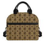 Beige And Black Orthodox Pattern Print Insulated Lunch Bag