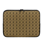 Beige And Black Orthodox Pattern Print Laptop Sleeve