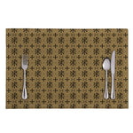 Beige And Black Orthodox Pattern Print Placemat