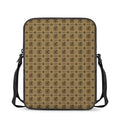 Beige And Black Orthodox Pattern Print Rectangular Crossbody Bag