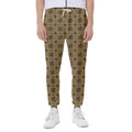 Beige And Black Orthodox Pattern Print Joggers