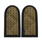 Beige And Black Orthodox Pattern Print Skillet Handle Cover