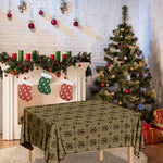 Beige And Black Orthodox Pattern Print Tablecloth