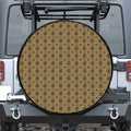 Beige And Black Orthodox Pattern Print Tire Cover