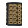 Beige And Black Orthodox Pattern Print Trifold Wallet