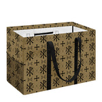 Beige And Black Orthodox Pattern Print Utility Tote Bag