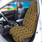 Beige And Black Orthodox Pattern Print Waterproof Car Seat Cover