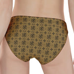 Beige And Black Orthodox Pattern Print Women's Panties