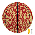 Beige And Red Japanese Pattern Print Basketball
