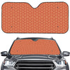 Beige And Red Japanese Pattern Print Car Windshield Sun Shade