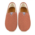 Beige And Red Japanese Pattern Print Casual Shoes