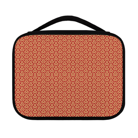 Beige And Red Japanese Pattern Print Classic Bible Case