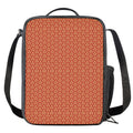 Beige And Red Japanese Pattern Print Crossbody Lunch Bag