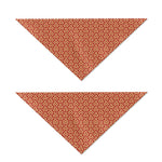 Beige And Red Japanese Pattern Print Dog Bandana