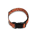 Beige And Red Japanese Pattern Print Dog Collar