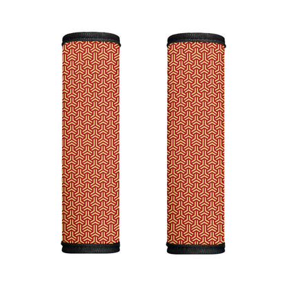 Beige And Red Japanese Pattern Print Handle Covers
