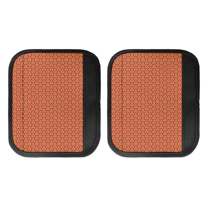 Beige And Red Japanese Pattern Print Handle Covers