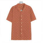 Beige And Red Japanese Pattern Print Hawaiian Shirt