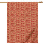 Beige And Red Japanese Pattern Print House Flag