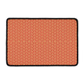 Beige And Red Japanese Pattern Print Kitchen Mat