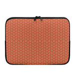Beige And Red Japanese Pattern Print Laptop Sleeve