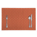 Beige And Red Japanese Pattern Print Placemat