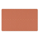 Beige And Red Japanese Pattern Print Polyester Doormat