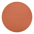 Beige And Red Japanese Pattern Print Round Blanket