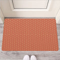 Beige And Red Japanese Pattern Print Rubber Doormat