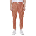 Beige And Red Japanese Pattern Print Joggers