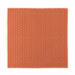 Beige And Red Japanese Pattern Print Silk Bandana