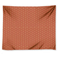 Beige And Red Japanese Pattern Print Tapestry