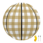 Beige And White Check Pattern Print Basketball