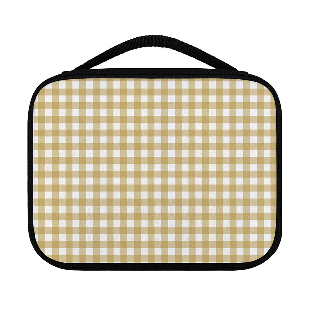 Beige And White Check Pattern Print Classic Bible Case