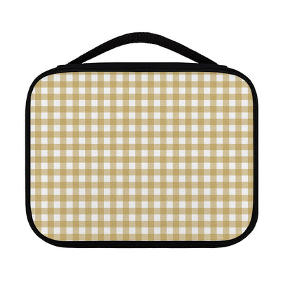 Beige And White Check Pattern Print Classic Bible Case
