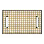 Beige And White Check Pattern Print Golf Cart Seat Cover