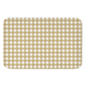 Beige And White Check Pattern Print Indoor Door Mat