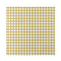 Beige And White Check Pattern Print Silk Bandana