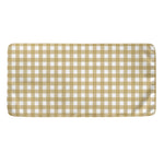 Beige And White Check Pattern Print Towel