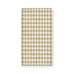 Beige And White Gingham Pattern Print Baby Crib Sheet