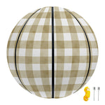 Beige And White Gingham Pattern Print Basketball