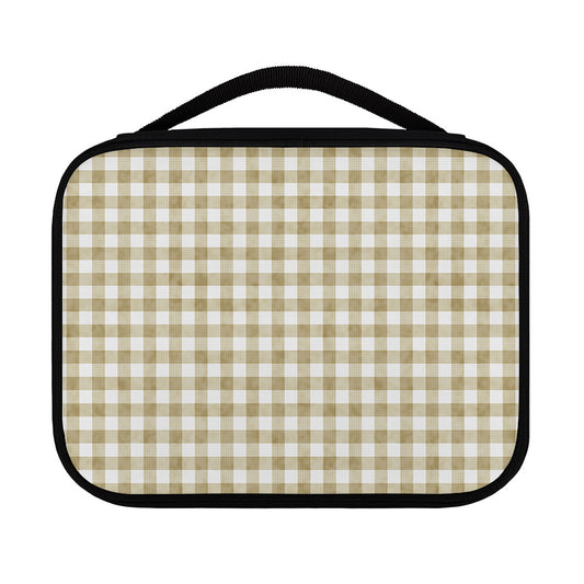 Beige And White Gingham Pattern Print Classic Bible Case